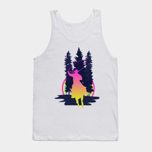 Cowboy Ride at Night Art Tank Top